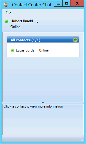 Sending a Contact Center Chat message