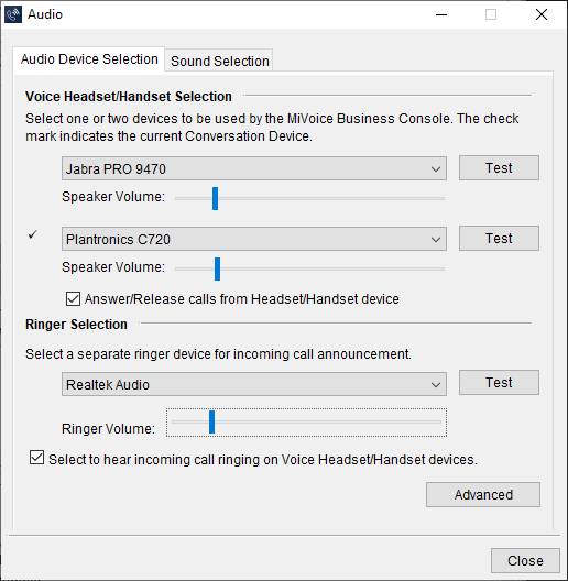 Audio Panel