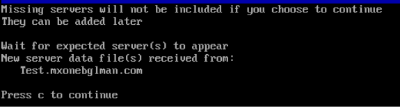Initial Setup of the Master Server