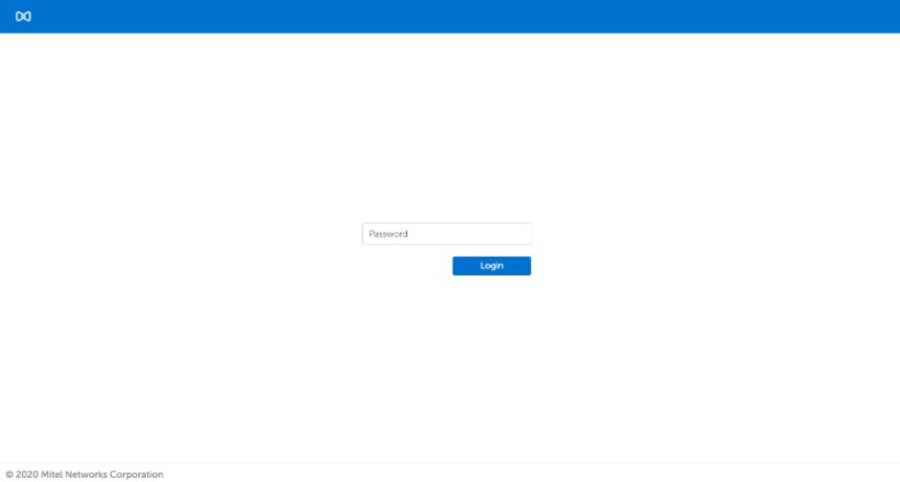 Screenshot of the MiCollab Client login page prompting users to enter their password