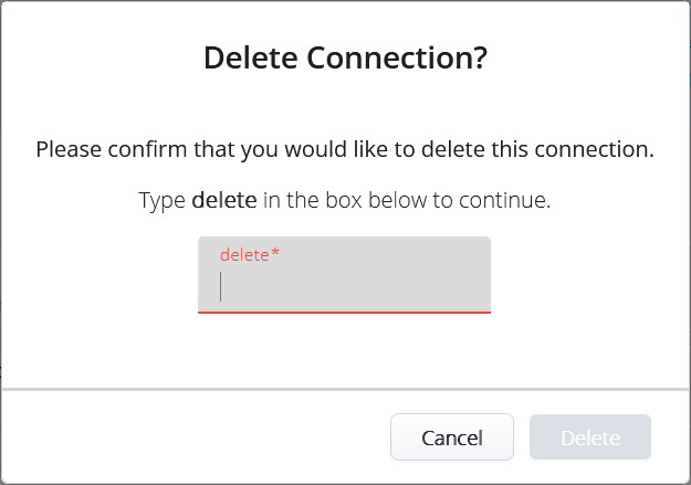 Delete Connection