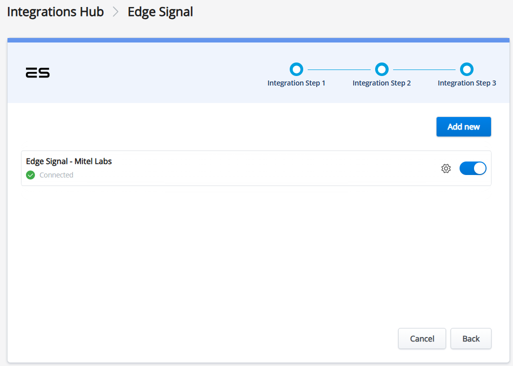 Edge Signal Integration – Add new