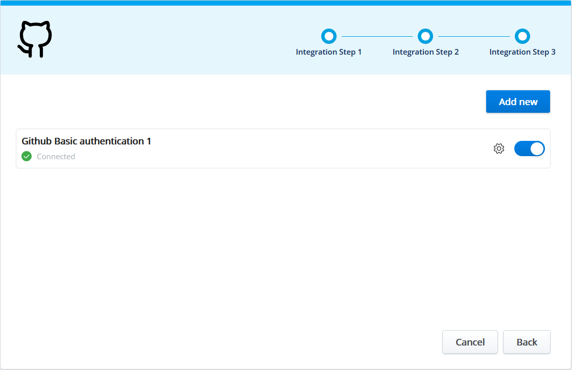 GitHub Integration - Add new
