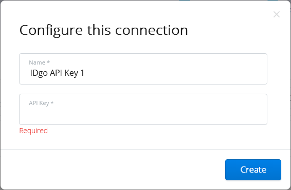 IDgo Integration - Configure this connection
