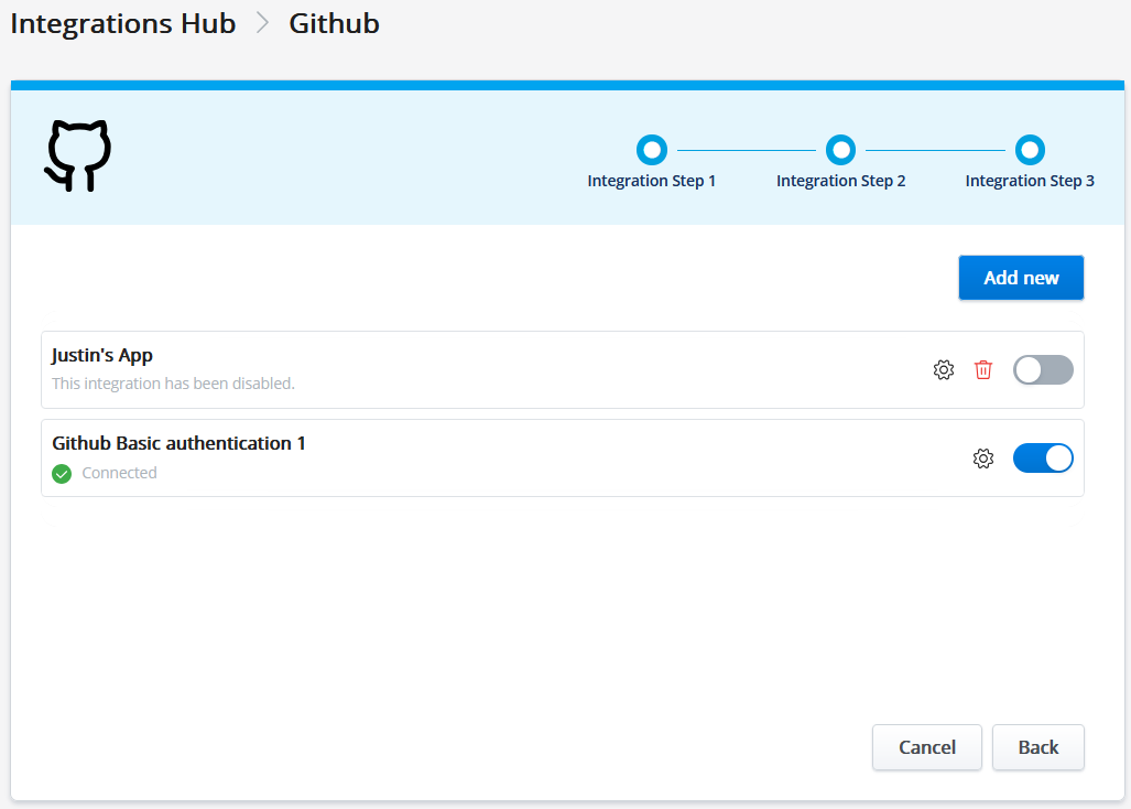 Integration Setup - Delete