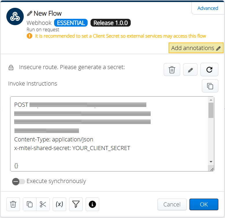 Trigger Parameters - Advanced
