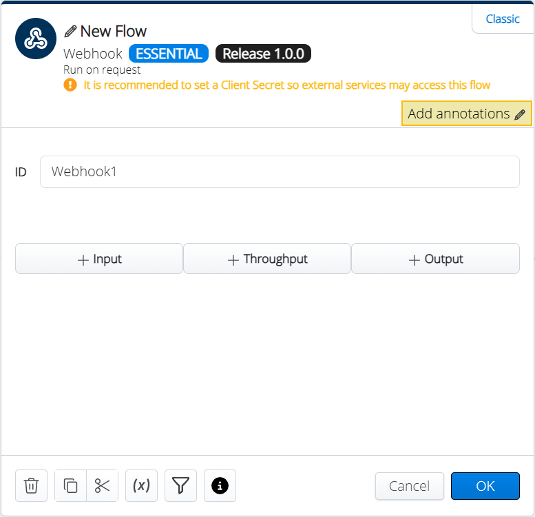 Trigger Parameters - Classic